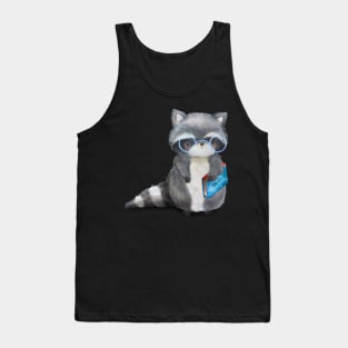 reading Racoon Tank Top